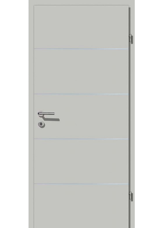 Decora CPL Grau Alu 4 Lisenen quer