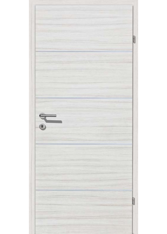 Decora CPL Palisander weiß querstrukturiert Alu 4 Lisenen quer