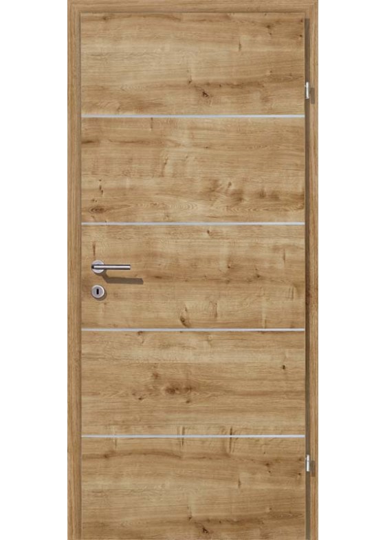Decora CPL Eiche astig querstrukturiert Alu 4 Lisenen quer