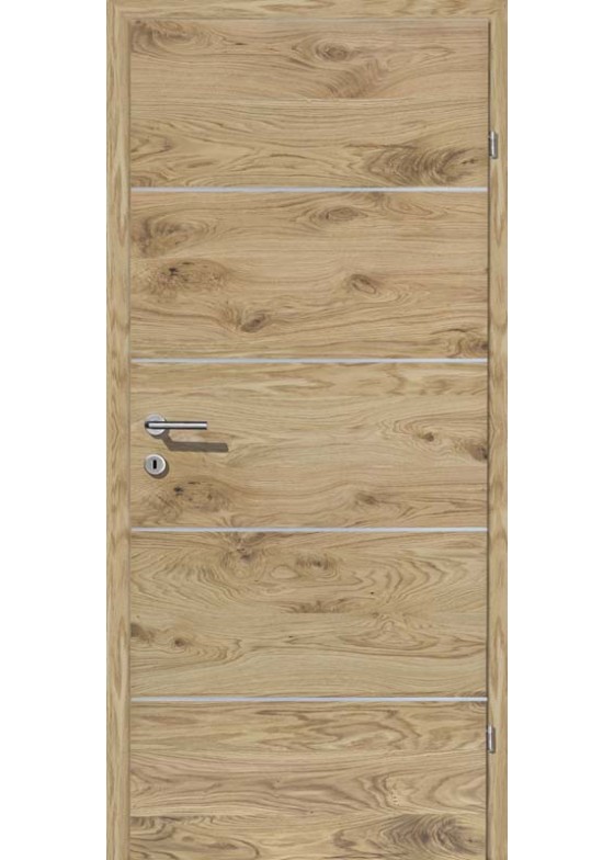 Grünau Eiche rustikal getönt Alu 4 Lisenen quer