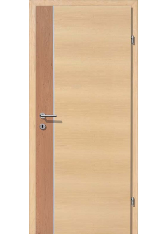 VIVA 03 Ahorn Streifen Erle längsfurniert Alu 1 Lisene längs